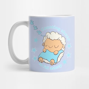 Counting sheep to fall asleep Mug